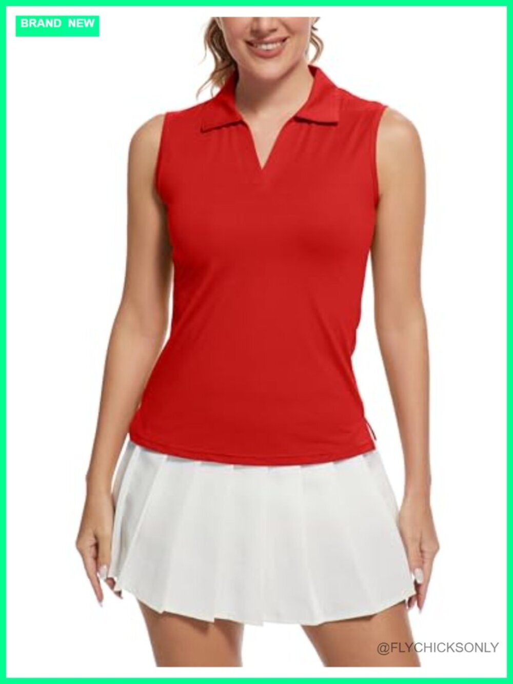 Women's Sleeveless Golf Polo UPF 50+ Quick Dry Athletic Tank Top